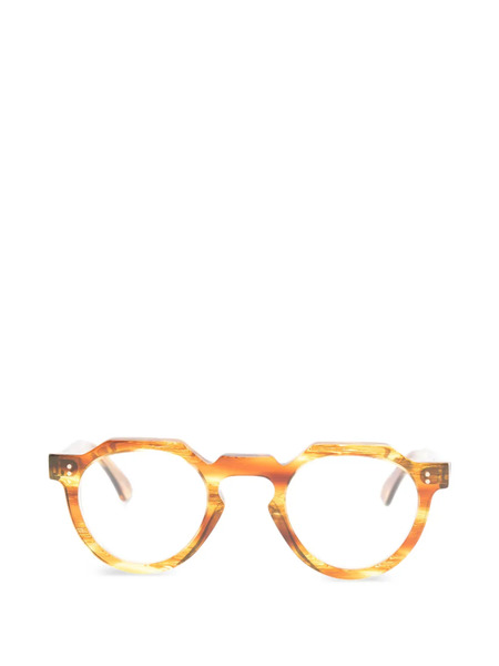  Lesca Gafas Crown Con Montura Redonda - Marrón 