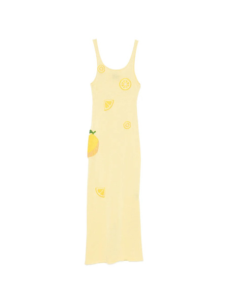  Leslie Amon Vestido Largo Citron - Amarillo 