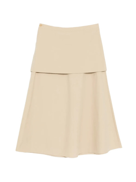  Less Falda Midi Acampanada - Neutro 
