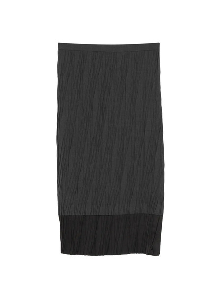  Less Falda Midi Con Diseño De Patchwork - Gris 