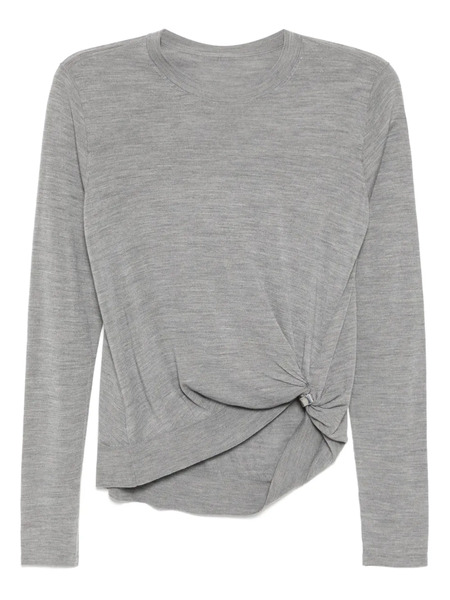  Less Top De Punto Drapeado - Gris 