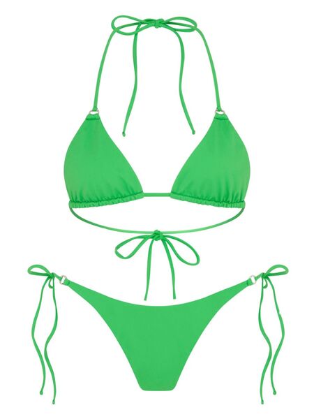  Let's Swim Top De Bikini Con Diseño Triangular - Verde 