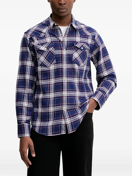  Levi's Camisa Con Bolsillo A Cuadros - Azul 