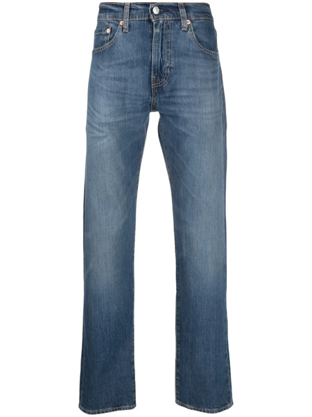  Levi's Vaqueros Rectos Con Parche Del Logo - Azul 