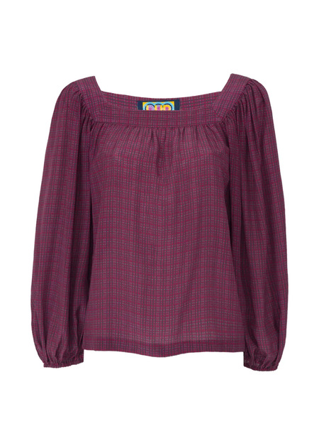  Lhd Blusa Bird Street Fruncida - Rojo 