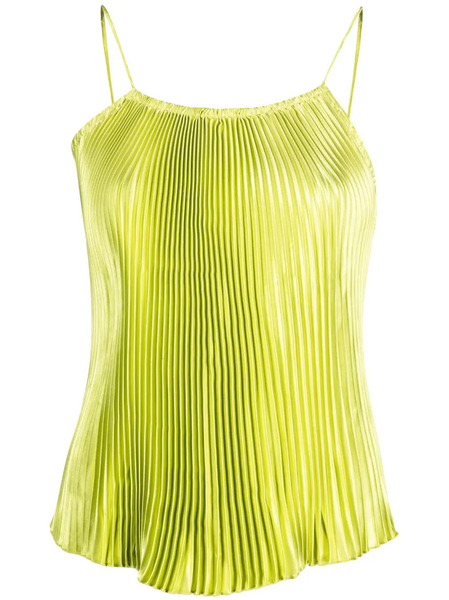  L'idée Blusa Plisada Sin Mangas - Verde 