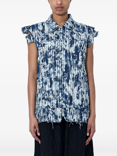  Limi Feu Chaqueta Texturizada Sin Mangas - Azul 