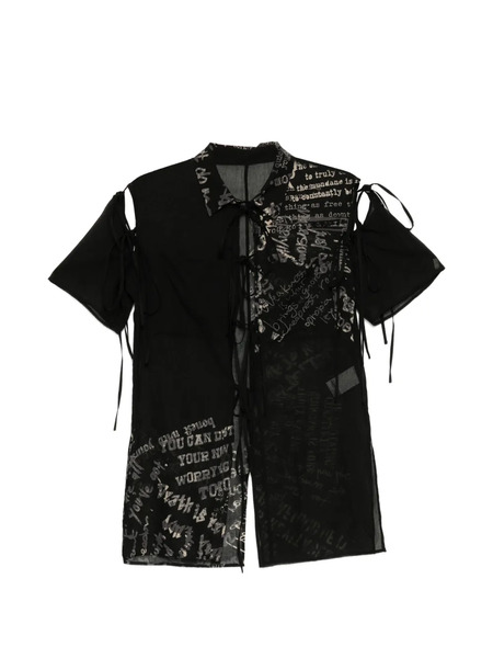  Limi Feu Top Con Eslogan Estampado - Negro 