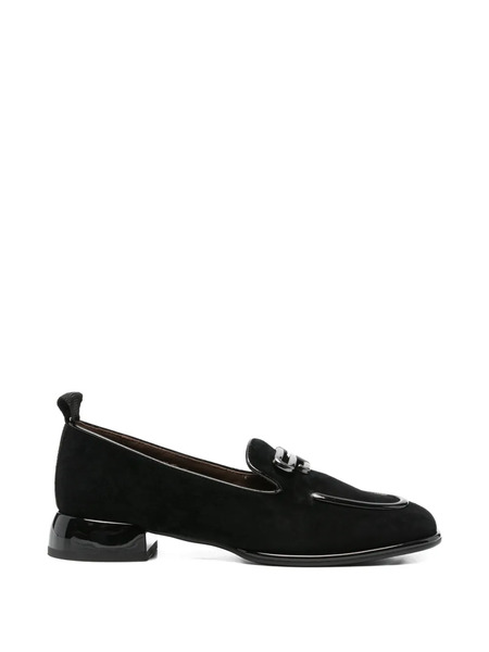  Linda Baumann Mocasines Con Apliques - Negro 