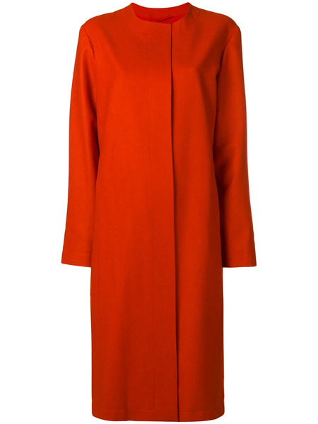  Liska Abrigo De Botonadura Simple - Naranja 