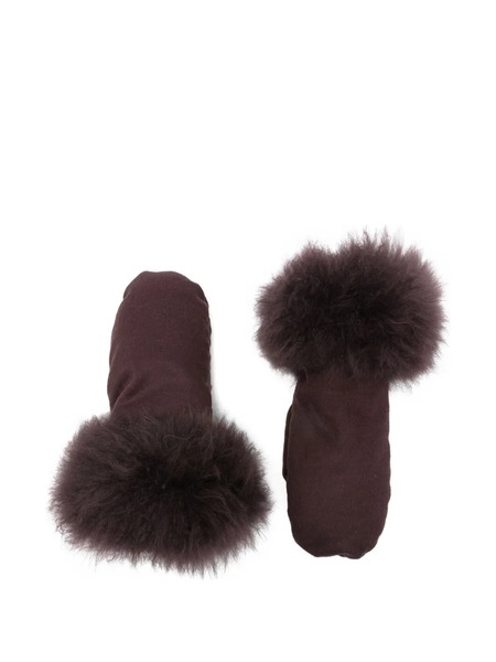  Liska Guantes Con Ribete Texturizado - Marrón 