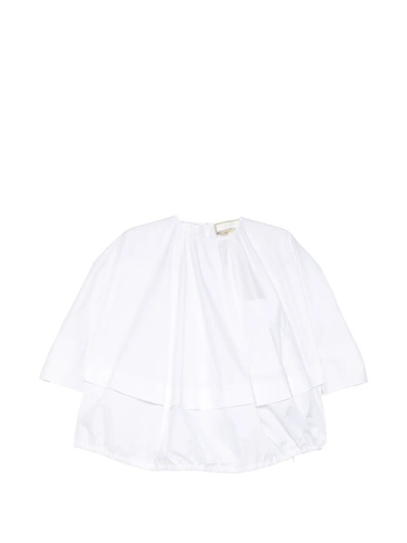  Litkovska Blusa Con Dobladillo Balloon - Blanco 