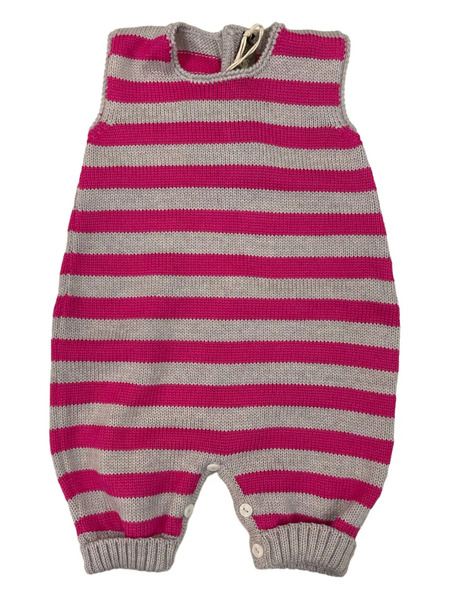  Little Bear Sleeveless Knitted Romper - Rojo 