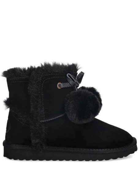  Liu Jo Botas Con Pompón De Pelo Artificial - Negro 