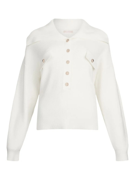  Liu Jo Jersey Con Cuello Largo - Blanco 