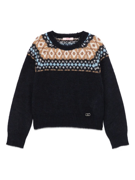  Liu Jo Jersey Con Cuello Redondo - Azul 