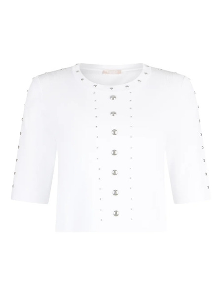  Liu Jo Top Con Apliques - Blanco 
