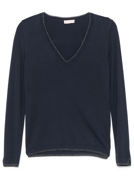  Liu Jo Top Con Detalle De Lúrex - Azul 