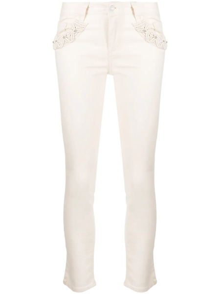  Liu Jo Vaqueros Bottom Up Con Detalle Tejido - Neutro 