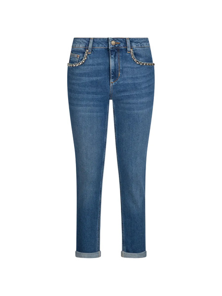  Liu Jo Vaqueros Skinny Con Bajos Con Vuelta - Azul 