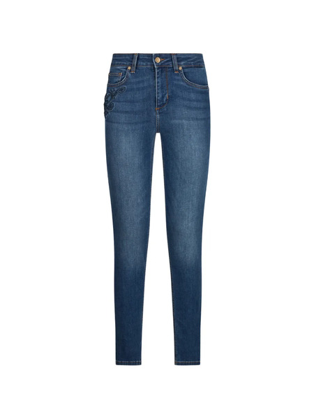  Liu Jo Vaqueros Skinny Con Bolsillo Bordado - Azul 
