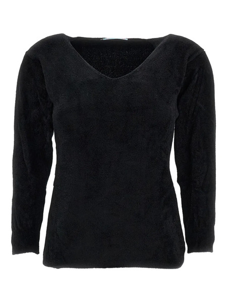  Live Top Con Cuello En V - Negro 