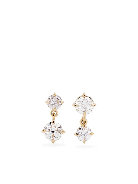  Lizzie Mandler Fine Jewelry Pendientes Large Alternating En Oro Amarillo De 18 Kt Con Diamante - Dorado 