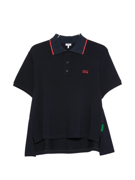  Loewe Anagram-embroidered Polo Shirt - Azul 