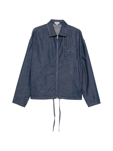  Loewe Anagram-patch Zip-fastening Jacket - Azul 