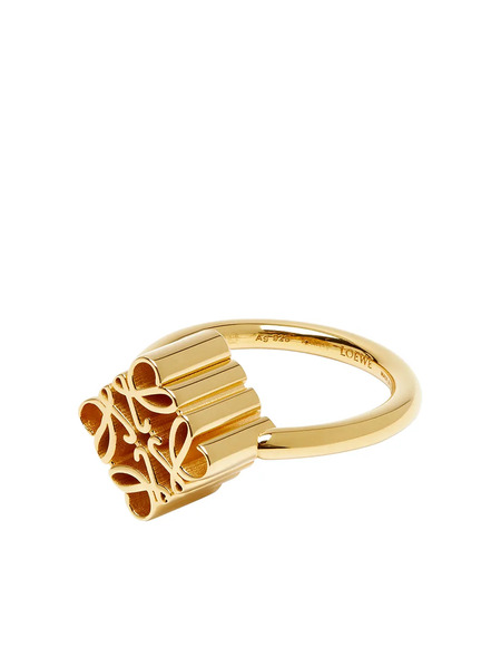  Loewe Anillo Con Anagrama - Dorado 
