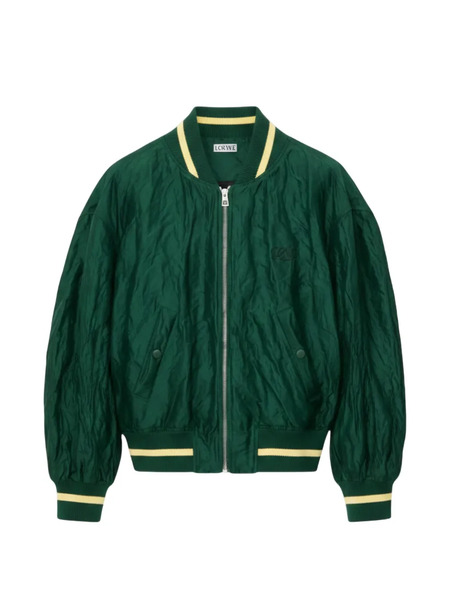  Loewe Chaqueta Bómber Con Efecto Arrugado - Verde 