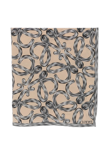  Loewe Fular Con Estampado Anagram - Neutro 