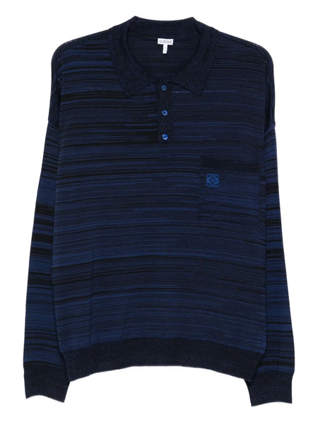  Loewe Jersey A Rayas Con Logo - Azul 