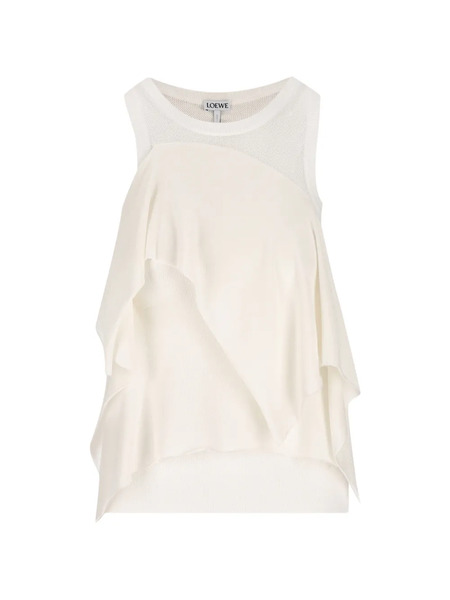  Loewe Layered Ruffled Top - Blanco 