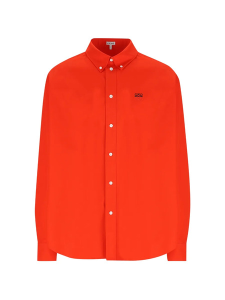  Loewe Logo-embroidered Button-down Shirt - Rojo 