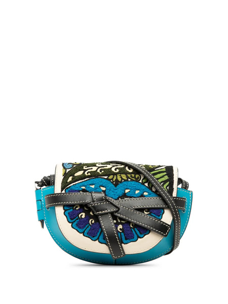  Loewe Pre-owned Bandolera Floral Gate Mini De Piel Con Bordado De Loewe Pre-owned X William De Morgan 2019 - Azul 