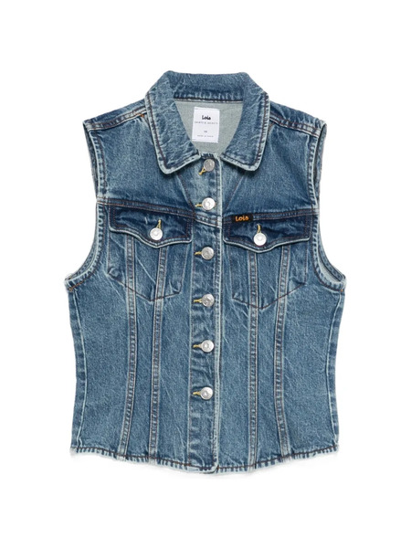  Lois Jeans Chaleco Con Botones - Azul 
