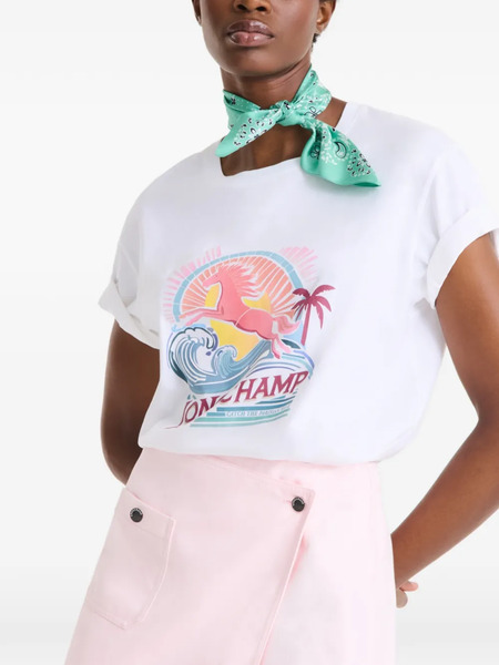  Longchamp Fular French Bandana De Seda - Verde 