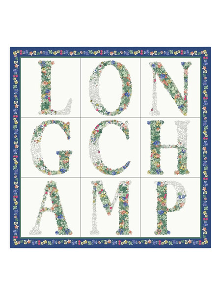  Longchamp Fular Le Jardin Longchamp - Azul 