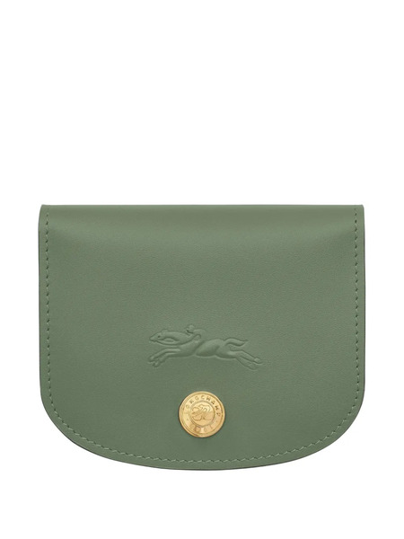  Longchamp Tarjetero Con Logo En Relieve - Verde 