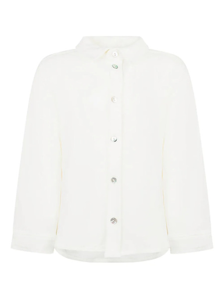  L'orsobruno Camisa De Algodón De Manga Larga - Blanco 