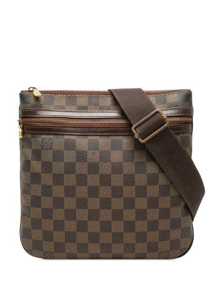  Louis Vuitton Pre-owned Bandolera Bosphore Pochette Con Lona Damier Azur Característica 2008 - Marrón 