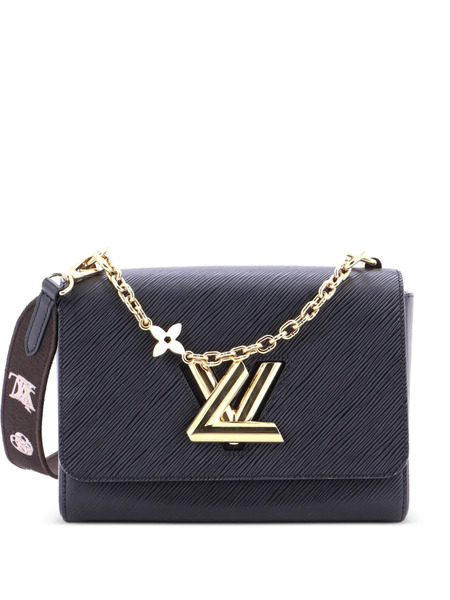  Louis Vuitton Pre-owned Bolso De Hombro Twist Mm De Piel épi Convertible Con Aplique Floral Y Cadena - Negro 