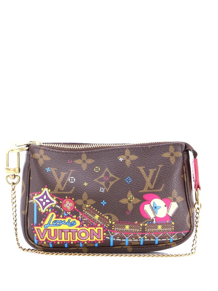  Louis Vuitton Pre-owned Bolso De Mano Pochette Accessoires Vivienne Xmas Mini De Lona Monogram De Edición Limitada - Marrón 