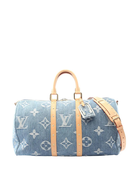  Louis Vuitton Pre-owned Bolso De Viaje Vaquero Keepall Bandouliere 45 Con Monograma Y Apliques 2010-2026 - Azul 