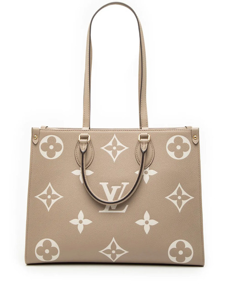  Louis Vuitton Pre-owned Bolso Satchel Giant Onthego Pm De Piel Empreinte Con Monograma Bicolor 2021-2025 - Marrón 