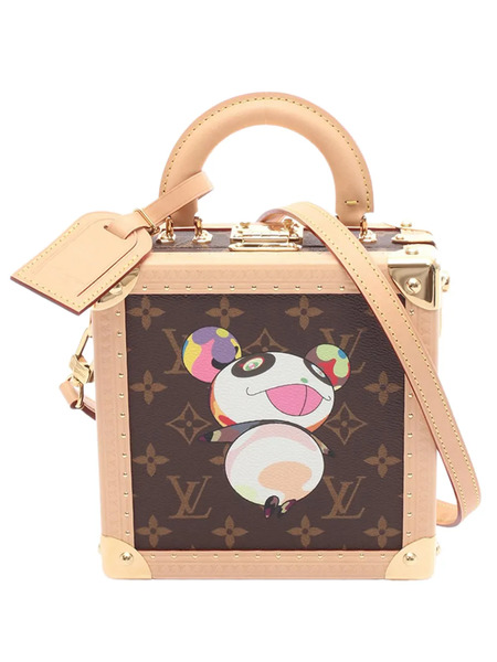  Louis Vuitton Pre-owned Bolso Satchel Takashi Murakami Monogram Panda Mini Square Trunk 2021-2026 - Marrón 