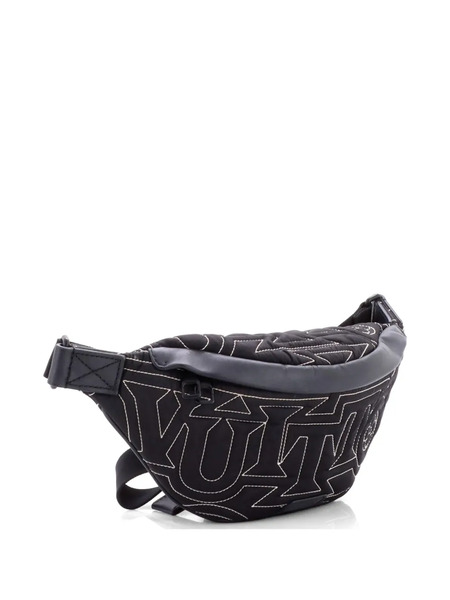  Louis Vuitton Pre-owned Riñonera Discovery Bumbag Limited Edition Snow Capsule De Nylon Con Bordado Monogram - Negro 