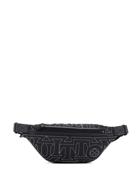  Louis Vuitton Pre-owned Riñonera Discovery Bumbag Limited Edition Snow Capsule De Nylon Con Bordado Monogram - Negro 