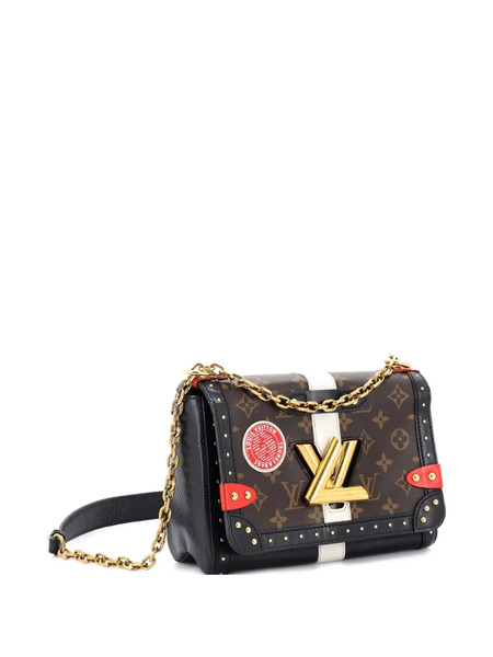  Louis Vuitton Pre-owned Twist Handbag Studded Epi Leather And Monogram Canvas Mm Crossbody Bag - Marrón 
